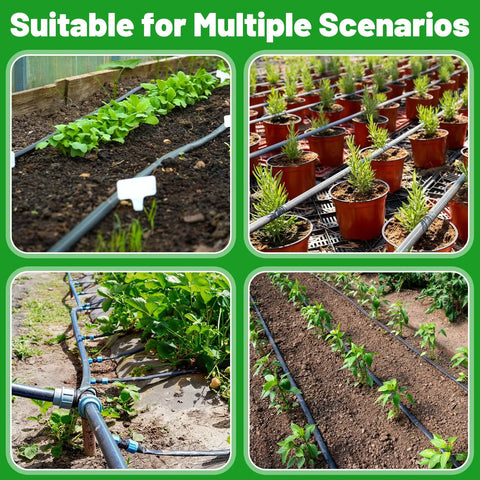 1000 Ft Drip Tape Irrigation Kit With 5/8 Inch Tubing 16 Mil Thickness in diverse garden and farm applications