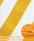 Close-up of waterproof fabric showing 600D polyester with double-stitched seams in Kids Outdoor Water Table Cover Weatherproof Dustproof UV Shield.