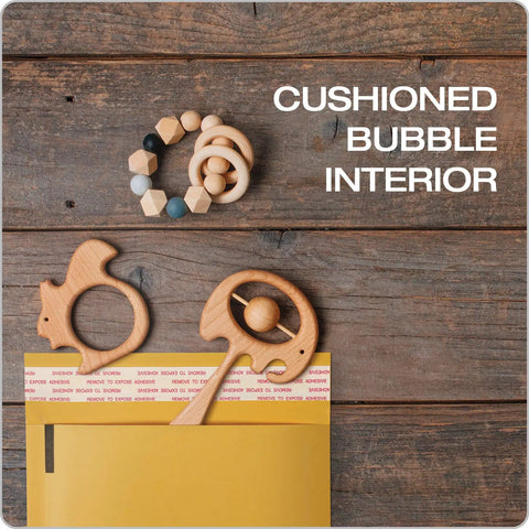 Bubble Mailers 6 By 9 Self Seal Padded Envelopes Brown Kraft Durable Shipping Mailers With Redi Strip Peel Off Closure Air Bubble Protection 50 Per Box shown with toys