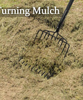 Built Tough Pitch Fork With 10 Tines And Non Slip Handle For Mulching And Garden Cleanup 45 Inch Curved Head Garden Fork