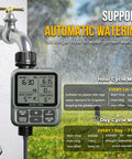 Outdoor Garden Hose Sprinkler Timer With Auto Manual And Rain Delay Modes Large LCD Display Easy To Program Watering Timer