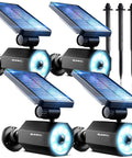 Motion Sensor Solar Spotlight For Outdoors Waterproof Landscape And Yard Lights Super Bright LED Garden Path Lighting