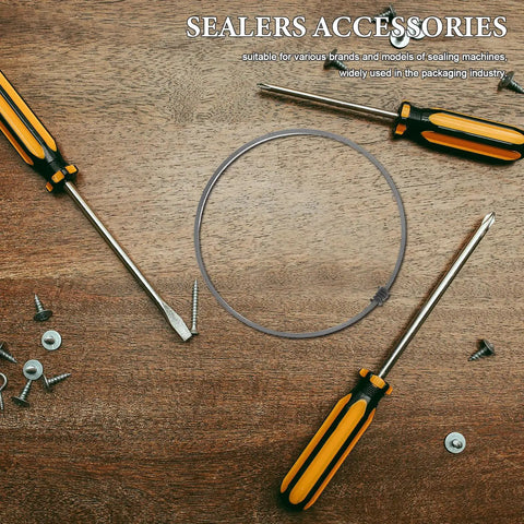 Heavy Duty Heat Seal Strips For Packaging Machines Nickel Chromium Alloy Heating Wire surrounded by screwdrivers and screws on wooden surface.