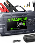 Beast Portable Car Jump Starter With Air Compressor 6000A Peak, 160 PSI with accessories and carrying case on display
