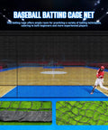 Backyard Batting Cage Net 55 Feet for Baseball and Softball Enclosed Training Heavy Duty Outdoor Pitching and Team Practice Net