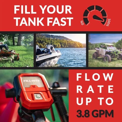 Fast 3.8 GPM Battery Powered Fuel Transfer Pump With Auto Stop Nozzle Dual Power AA Or USB C Portable Gasoline And Diesel Pump