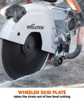 Electric 12 Inch Concrete Saw With 4.5 Inch Cutting Depth And 15 Amp Motor No Gas Demolition Tool That Rips Through Masonry Diamond Blade