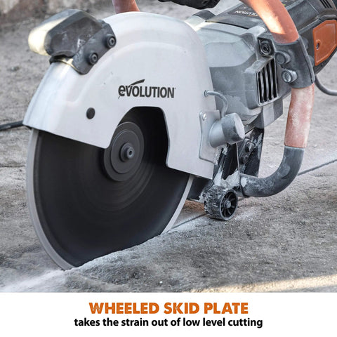 Electric 12 Inch Concrete Saw With 4.5 Inch Cutting Depth And 15 Amp Motor No Gas Demolition Tool That Rips Through Masonry Diamond Blade