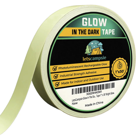 Glow In The Dark Tape With 30 Feet Of 1 Inch Width Premium Industrial Grade Indoor And Outdoor Luminous Tape, roll view
