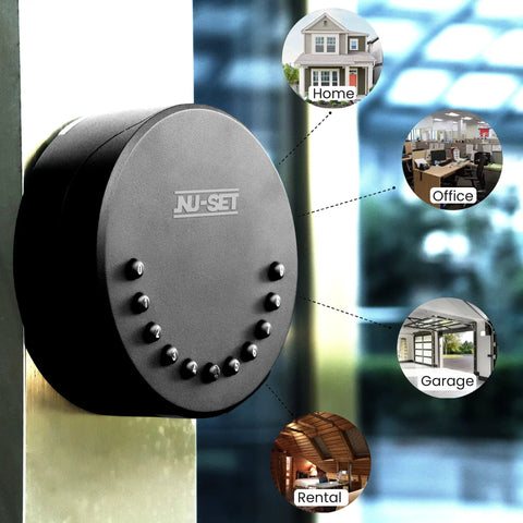 Smart Box Series Wall Mounted Electronic Combination Lock Box Weather Resistant Metal Safe for Home or Business key storage