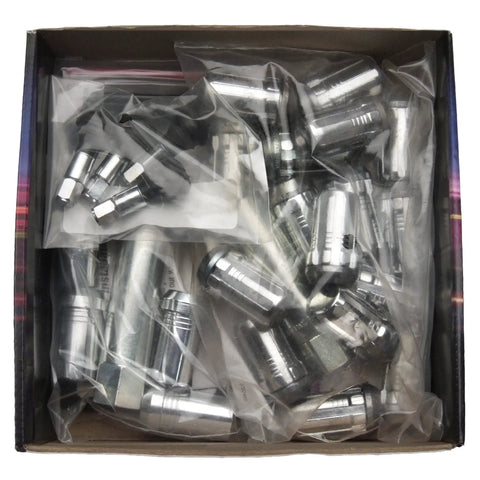 Box of Chrome SplineDrive Wheel Installation Kit for 5 Lug Rims M14 X 1.5 Thread