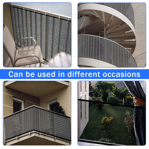 Stair Banister Guard Netting Kit For Kids And Pets 2 Pack 18 Ft By 2.6 Ft Mesh Safety Net on various stairways and rails