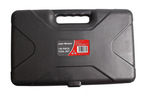 Black case for 148 Piece Automotive And Household Tool Set For DIY Enthusiasts And Car Lovers Durable Heat Treated Tools