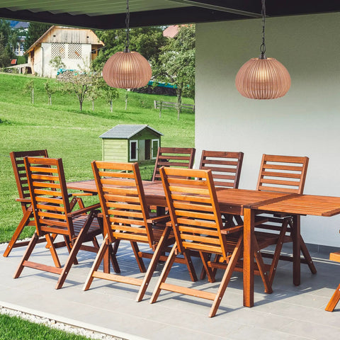 One Light Outdoor Plug In Pendant Lighting With Plastic Rattan Shade Frosted Inner Layer Bronze Hanging Cord And Chain Indoor Outdoor Compatible Ceiling Light For Patio Porch Or Balcony Chill Vibe Ambience