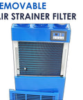Heavy Duty Portable Air Conditioner That Kicks Butt On Roasting Days With Blistering 22178 Btu Cooling And Snappy 910 Cubic Meter Per Hour Airflow For Garage Workshops And Patios showing a removable air strainer filter.