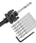 JTemgle heavy-duty hole saw arbor with 5 center drill bits and 1/2-in hex shank for 1-1/2 to 10 in hole saws