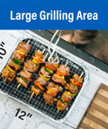 Disposable Portable Charcoal BBQ With Pull Start Ignition and Large 10x12 inch Grilling Area in Use