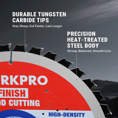10 Inch 60T Fine Finish Woodworking Circular Saw Blade For Plywood And Trim With Thin Kerf 1.8mm Carbide Tipped ATB Teeth