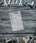 High Precision Measuring Ruler for Crack Width and Diameter Defect Detection in Work Sites on wooden surface with tools