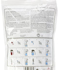 Coffee Equipment Cleaner Pack Of 20 Packets instructions on the packet back for brew basket and server cleaning; detailed guide
