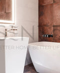 Bathroom with white pedestal sink and rectangular tub, showcasing Three Handle Tub And Shower Trim Set For Gerber Faucets Oil Rubbed Bronze