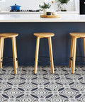 Grey Peel And Stick Floor Tiles Pack Of 10 Geometric Vinyl Flooring Water Resistant 12 In By 12 In Easy Diy Install No Grout Needed Durable Adhesive Low Lustre Finish in kitchen