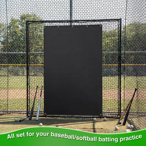 Daily Batting Cage Backstop 4x6 Heavy Duty Reinforced Net Saver For Baseball And Softball Hitting Pitching Protects Cage