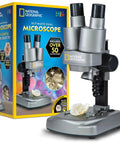 Dual LED Kids Microscope Set With 50 Plus Piece Science Kit, 10 Prepared Slides And 10 DIY Blank Slides For Biology Experiments