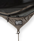 Zipper detail of Cub Zip Kids Camping Hammock Hunter Green Side Entry With Full Length Zipper And Two Sliders