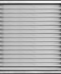 Front view of Heavy Duty Aluminum Exterior Gable Louver Vent For Walls And Crawlspace With Screen Mesh Weatherproof Air Grille.