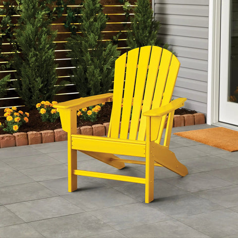 Tough As Nails Rust Eliminating Oil Based Spray Paint With Smooth Gloss Sunburst Yellow Finish for patio Adirondack chair.