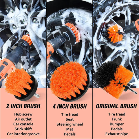 Car Detailing Kit With 26 Piece Pro Grade Polishing Pads Set In 3 Inch 4 Inch And 5 Inch Sizes Plus Drill Brushes cleaning wheels