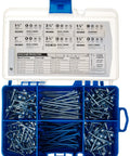 Pocket Hole Screw Starter Kit With 6 Common Blue Coated Wood Screws For All Pocket-Hole Jigs in a blue compartment box