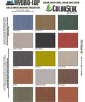 Color palette of masonry sealers, including shades like Liberty Blue and Buckwheat, for Superior Heavy Duty One Step Concrete Sealer And Curing Compound With Deep Penetrating Internal Moisture Vapor Barrier For Natural Stone And Cultured Rock Hella Tough Zero Hassle Protection.