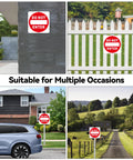 Two Pack Do Not Enter Sign 12x12 Inches Aluminum Reflective No Entry Metal Signage Weather Resistant Easy To Install White And Red Safety Sign for wall and fence