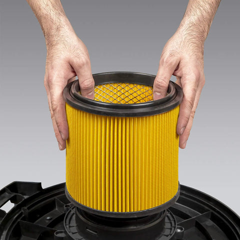 Standard Cartridge Filter And Retainer For Dry Pickup Only In 5 To 16 Gallon Wet And Dry Vacuums Ideal For Household Dirt Debris And Sawdust