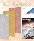 Amyhill glitter acrylic sheets, 3 pcs, 2.5 mm thick, silver, gold and rose pink, 6.3 x 11.4 in