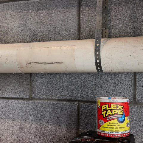 Thick Rubberized Waterproof Tape That Patches And Seals Leaks Like A Pro Anywhere Underwater Ready Indoor Outdoor Use Great For Roofs Plumbing Pools And RVs Clear 4 In By 5 Ft Pack Of 1 next to sealed pipe leak