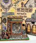 Miniature Book Nook Kit For Adults Time Magic Club Edition 3D Wooden Puzzle House Decor with glowing clock shop scene