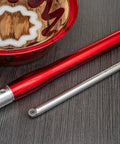 Woodturning carbide turning tools set, red 9-inch handle and silver shaft, two of three tools shown