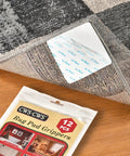 12 Piece Rug Pad Gripper Set For Hardwood Floors With Non Slip Pads under area rug corner on wood floor