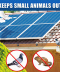 Solar Panel Bird Mesh Guard 6 Inch By 50 Foot Black PVC Coated Steel Netting Keeps Birds And Critters From Nesting Under Panels