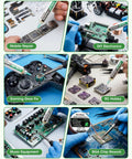No Clean Solder Flux Paste and 0.1 Inch Braided Copper Desoldering Wick Kit used in various electronics soldering tasks