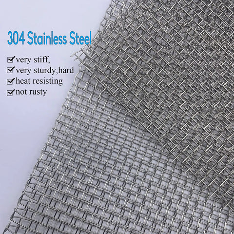 Two Pack 12 Inch By 24 Inch 5 Mesh Stainless Steel Wire Mesh Screen Built To Last Never Rust Hard And Heat Resistant