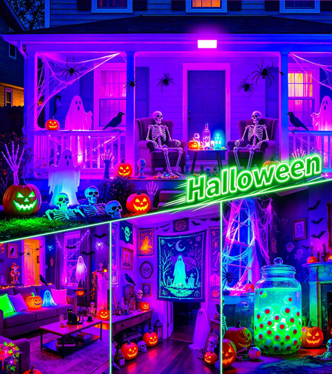 Squad Approved Fifty Watt Blacklights For Halloween Glow Raves And Nightclubs IP66 Waterproof UV Lamps Bring The Party Heat And Electric Neon Stage Vibes Anytime