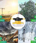 100 Ft LED Construction String Lights With 150W Total Power, 15000 Lumens; weatherproof, sunproof, windproof, waterproof, snowproof