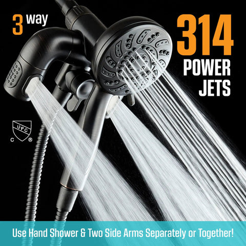 High Pressure Handheld Shower Head Combo With Adjustable Hydro Arms And 156 Mode Settings For Drenching Spa Vibes And Real Deal Kickin Bathroom Upgrades Delivering Smooth Game Changing Flow