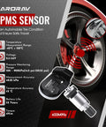433MHz TPMS Tire Pressure Monitoring Sensor Compatible With 2013 Through 2024 Jeep Cherokee And Ram Dodge Trucks Easy Install No Sweat Plug And Play Accurate Readings OE Style Replacement Keeps Your Tires In Check And Your Ride Smooth. wheel-mounted TPMS sensor with valve stem
