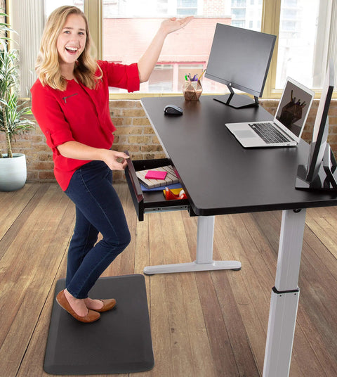 Solid Under Desk Drawer With Smooth Glide Tracks, No Fuss Pull Out Storage Bin, Quick Mount Workstation Rack, Super Clean Office Setup Organizer Black