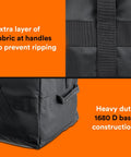 106L Beast Mode Heavy Duty Extra Large Duffle Bag With Upgraded Zipper Water Resistant Travel Gear showing reinforced handles